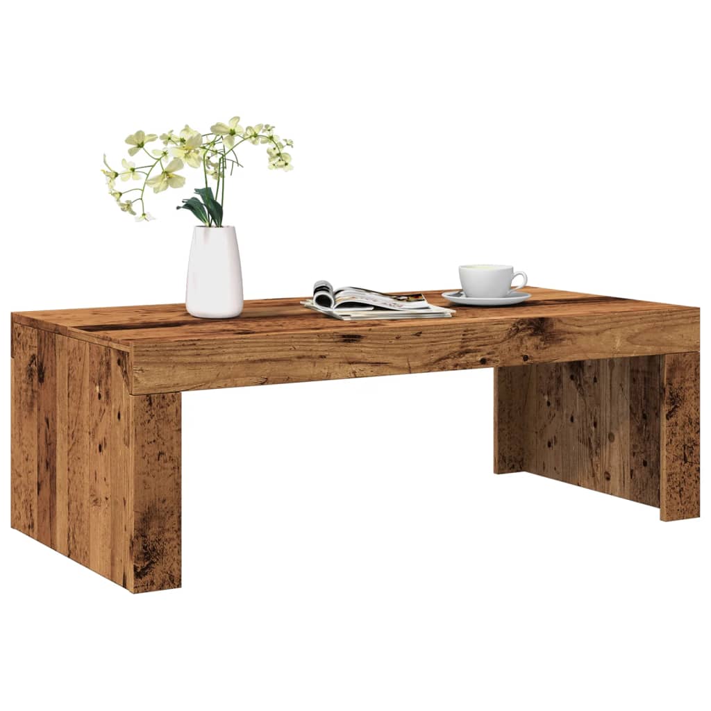 Coffee Table Old Wood 102x50x35 cm Engineered Wood - Brittle & Co