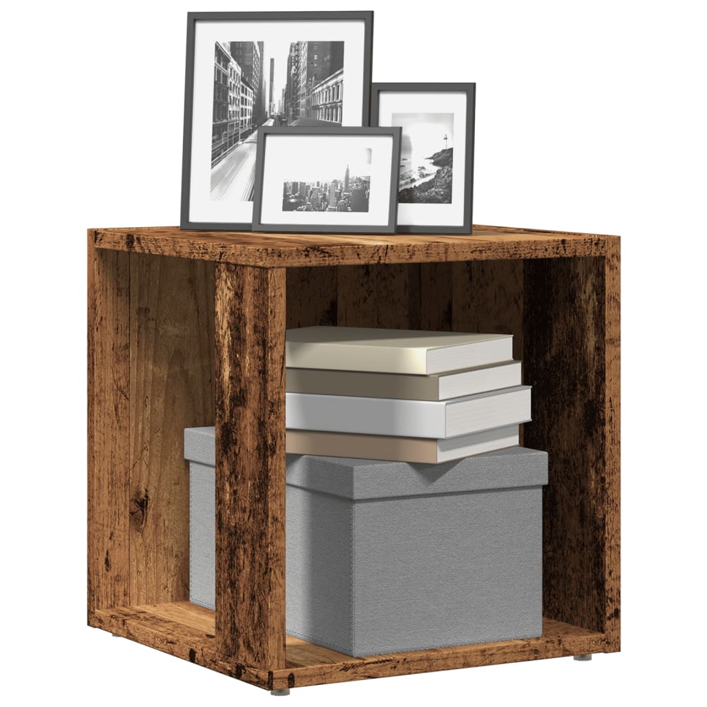 Side Table Old Wood 33x33x34 cm Engineered Wood - Brittle & Co