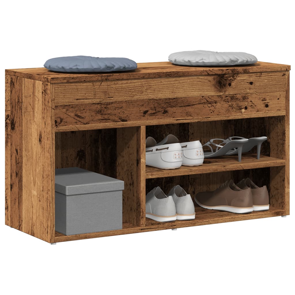 RAVEN Medium Shoe Bench Old Wood - Merkel Designers