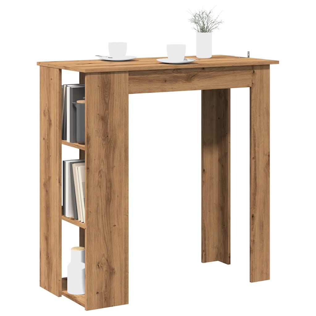 Bar Table with Shelf Artisan Oak 102x50x103.5 cm Engineered Wood - Style and Chic