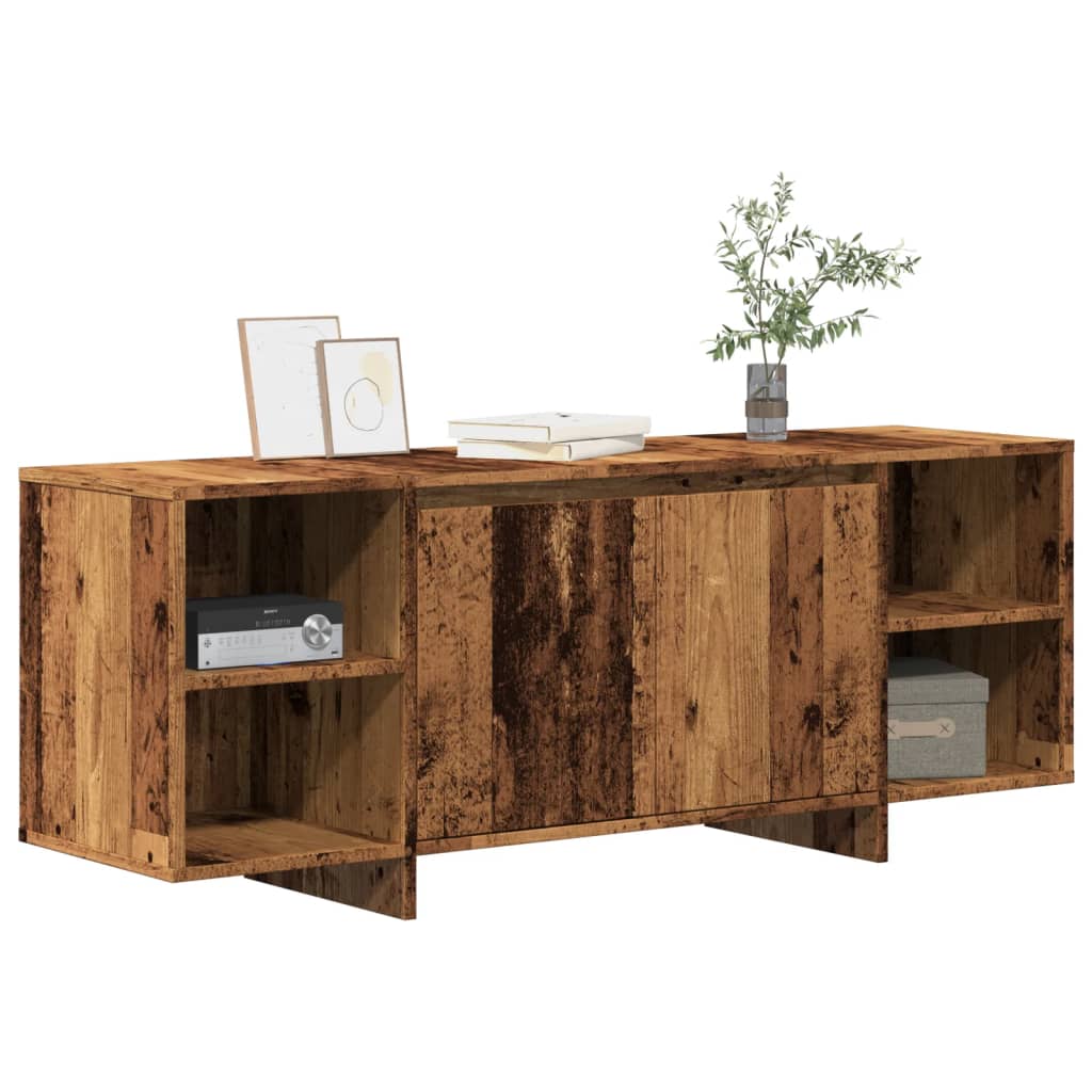 TV Cabinet Old Wood 130x35x50 cm Engineered Wood - Charlotte Dunes