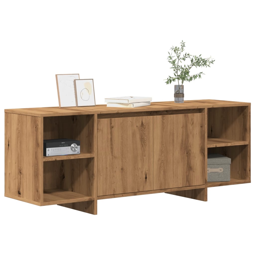 TV Cabinet Artisan Oak 130x35x50 cm Engineered Wood - Merkel Designers