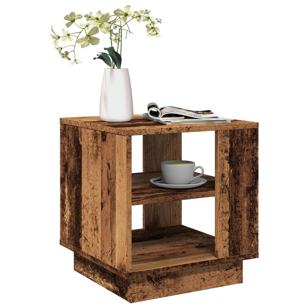 Coffee Table Old Wood 40x40x43 cm Engineered Wood - Direct Imports