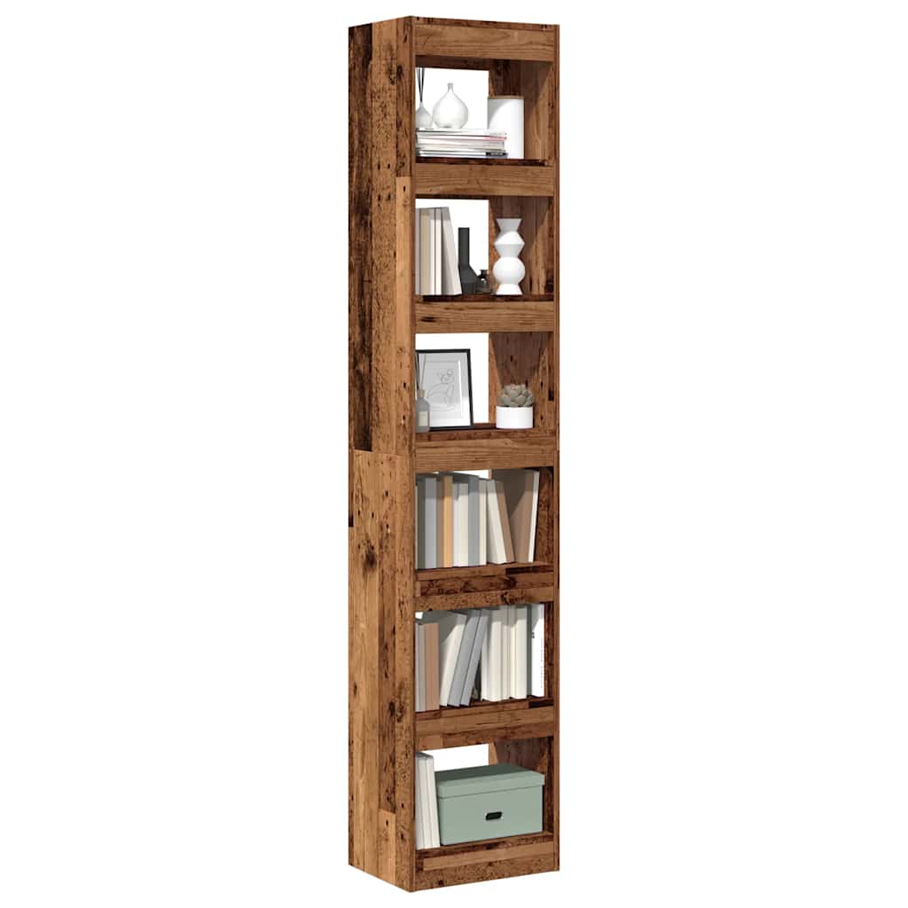 Book Cabinet/Room Divider Old Wood 40x30x198 cm - Brittle & Co