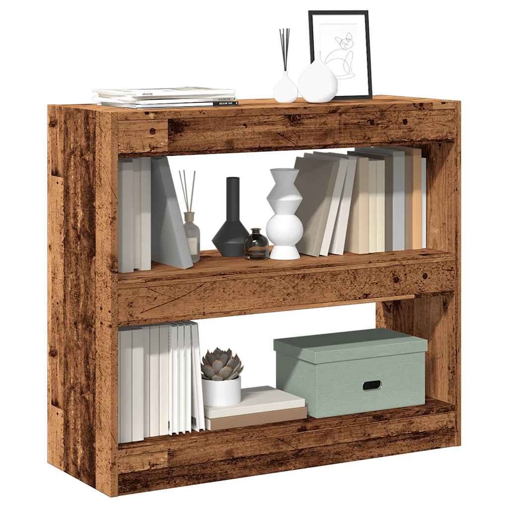 Book Cabinet/Room Divider Old Wood 80x30x72 cm - Design Hut