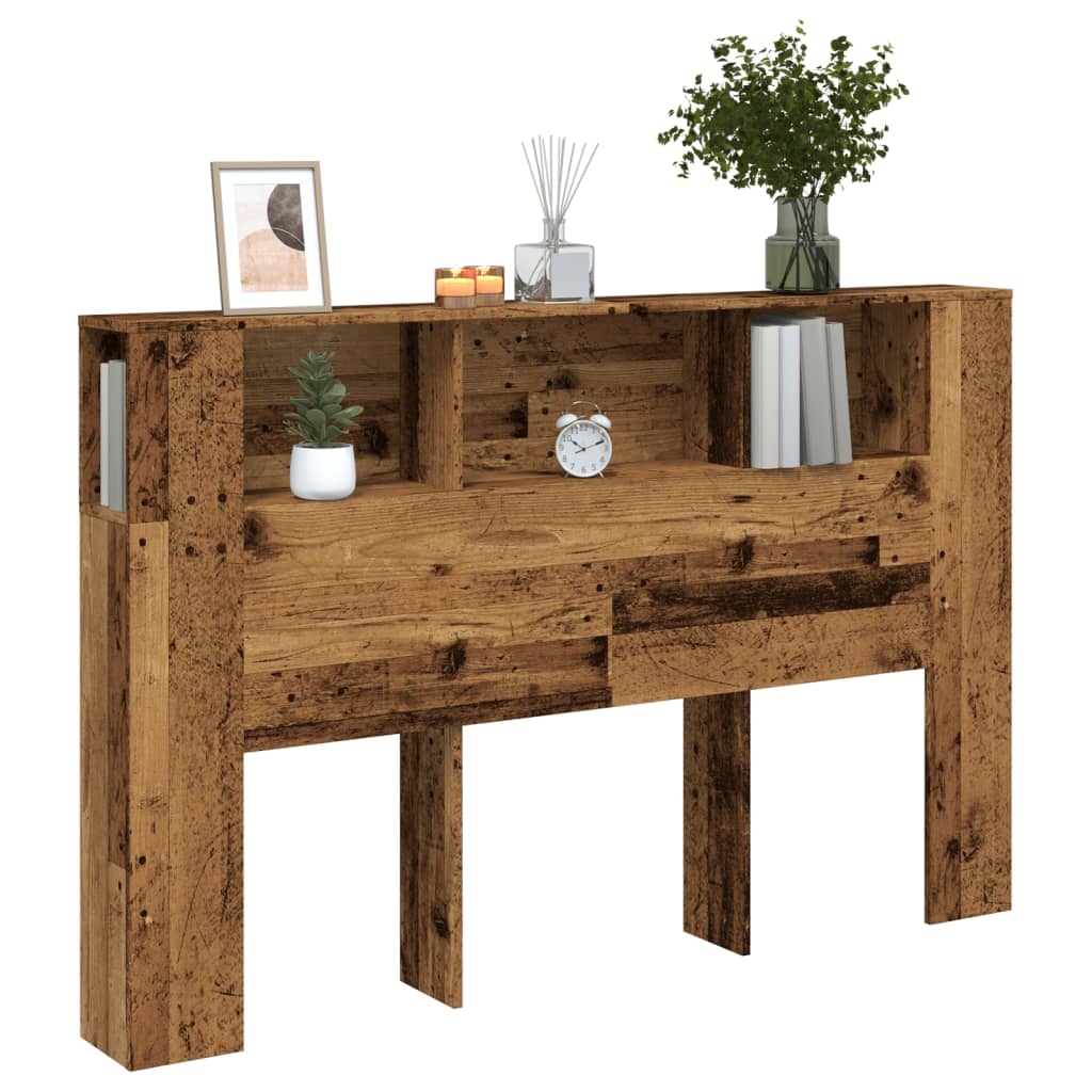 Headboard Cabinet Old Wood 160x18.5x103.5 cm Engineered Wood - Style and Chic