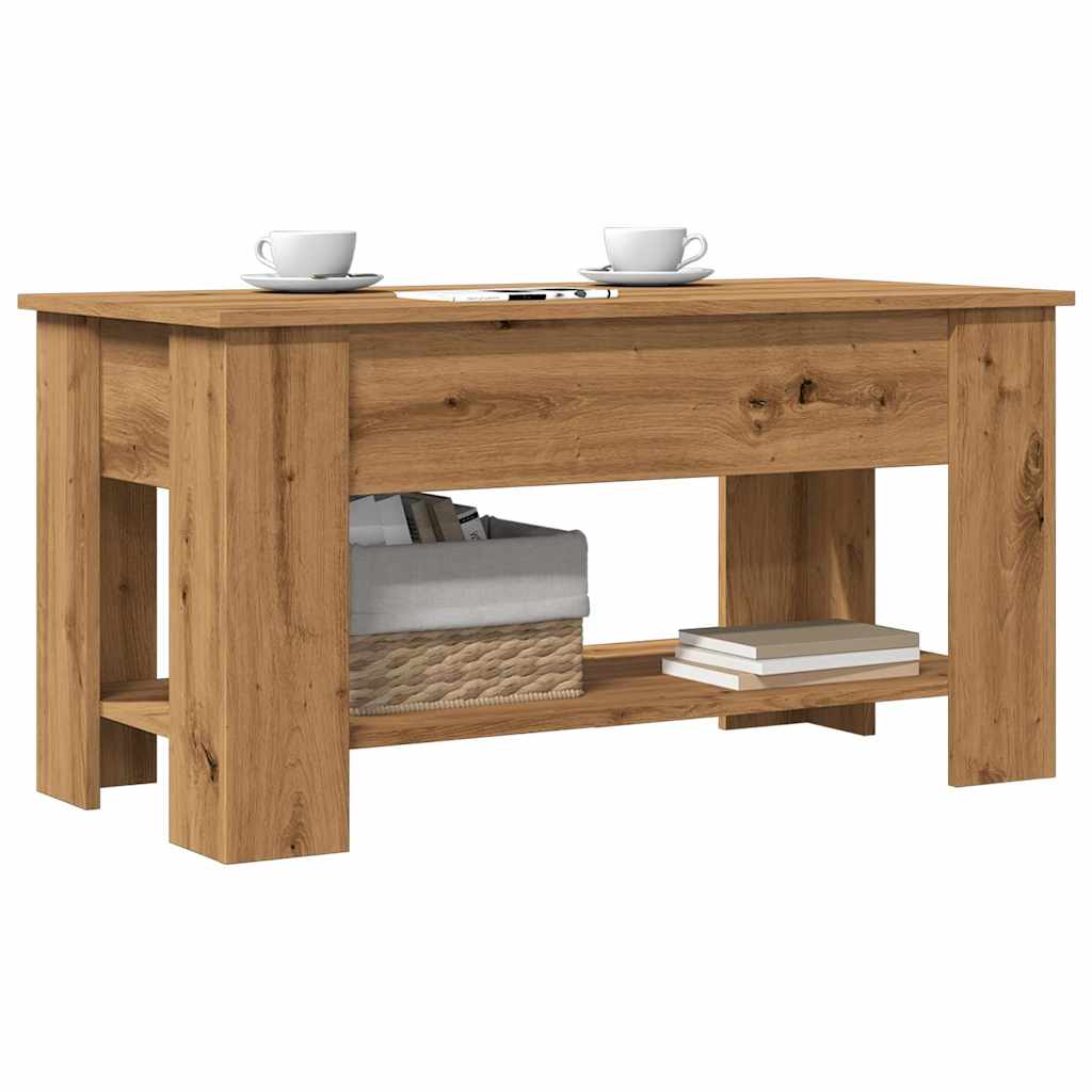 Coffee Table Artisan Oak 101x49x52 cm Engineered Wood - Direct Imports
