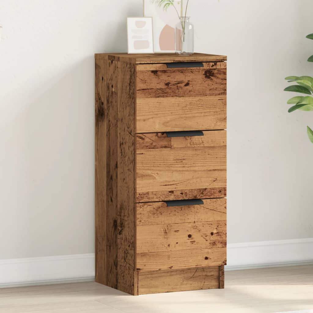 Sideboard Old Wood 30x30x70 cm Engineered Wood - Decor Base