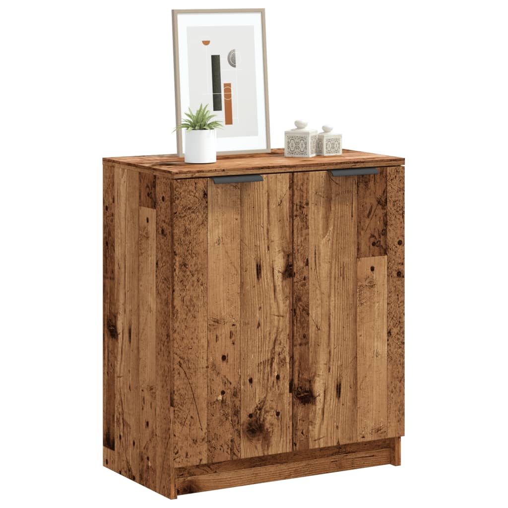 BRAVADO Small Shoe Cabinet Old Wood - Casper Homes