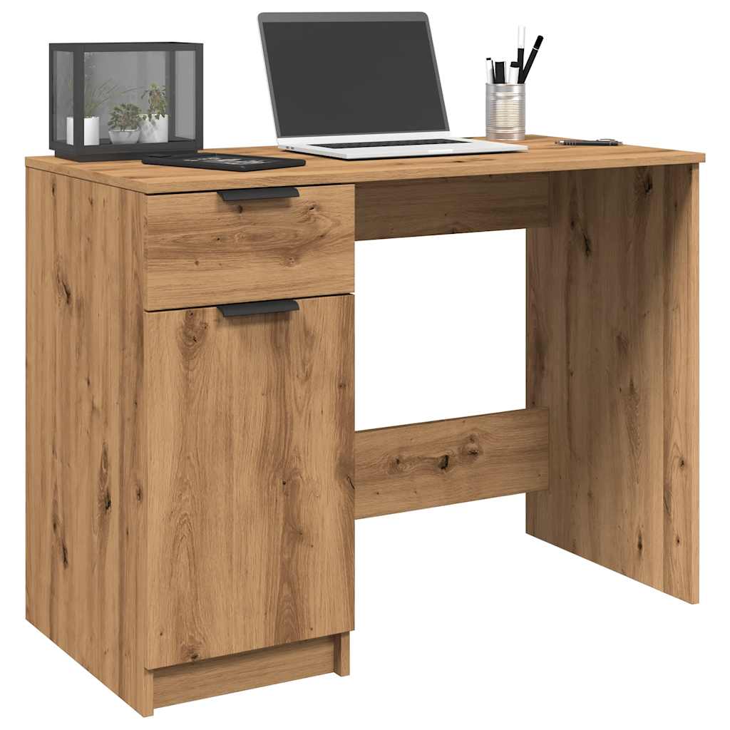 Desk Artisan Oak 100x50x75 cm Engineered Wood - Design Hut