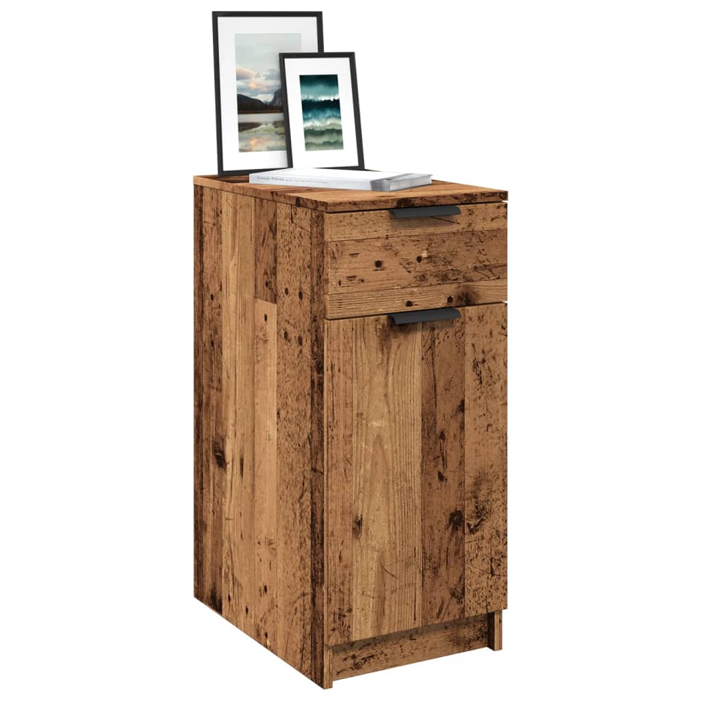 Desk Cabinet Old Wood 33x50x75 cm Engineered Wood - Decor Base