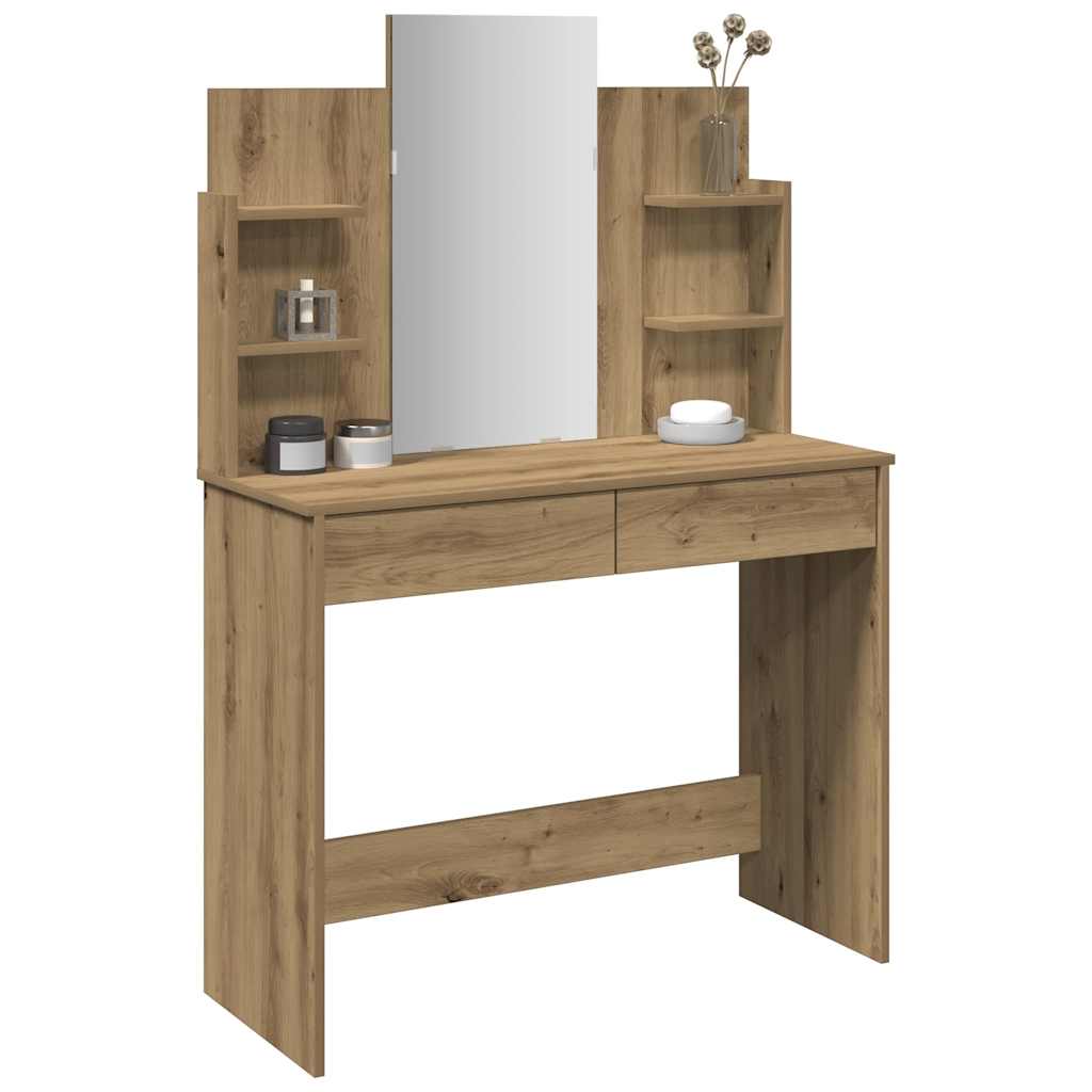 Dressing Table with Mirror Artisan Oak 96x39x142 cm - Style and Chic