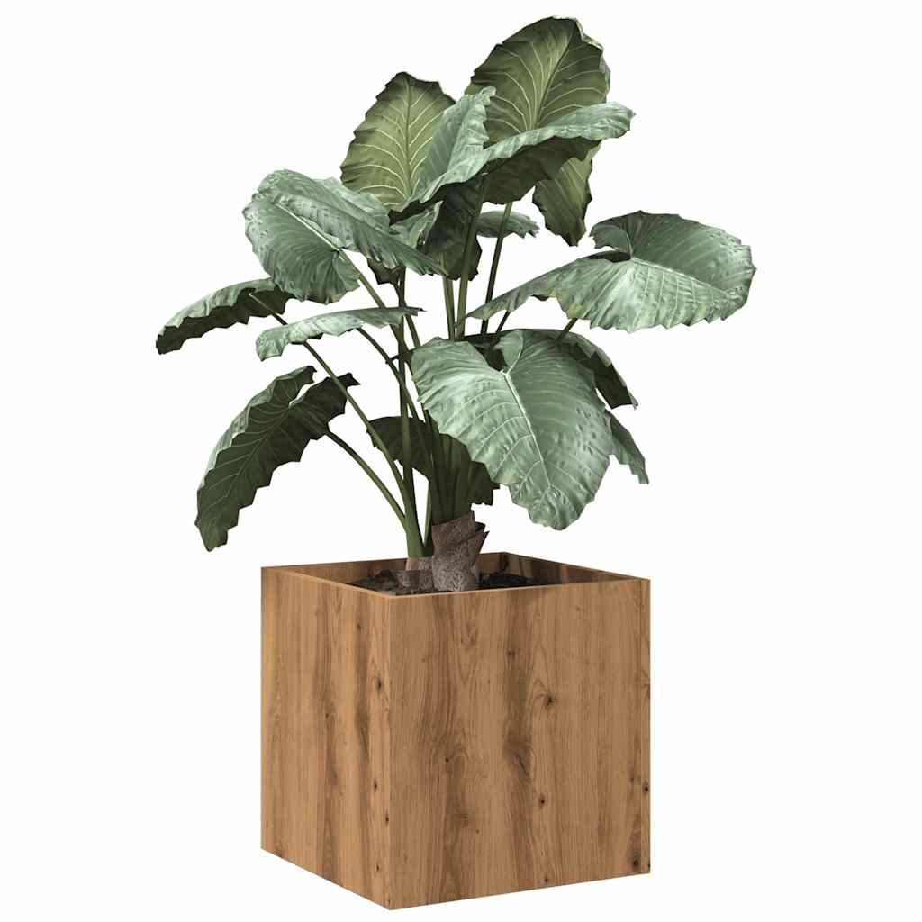 Planter Box Artisan Oak 40x40x40 cm Engineered Wood - Millennium Furniture