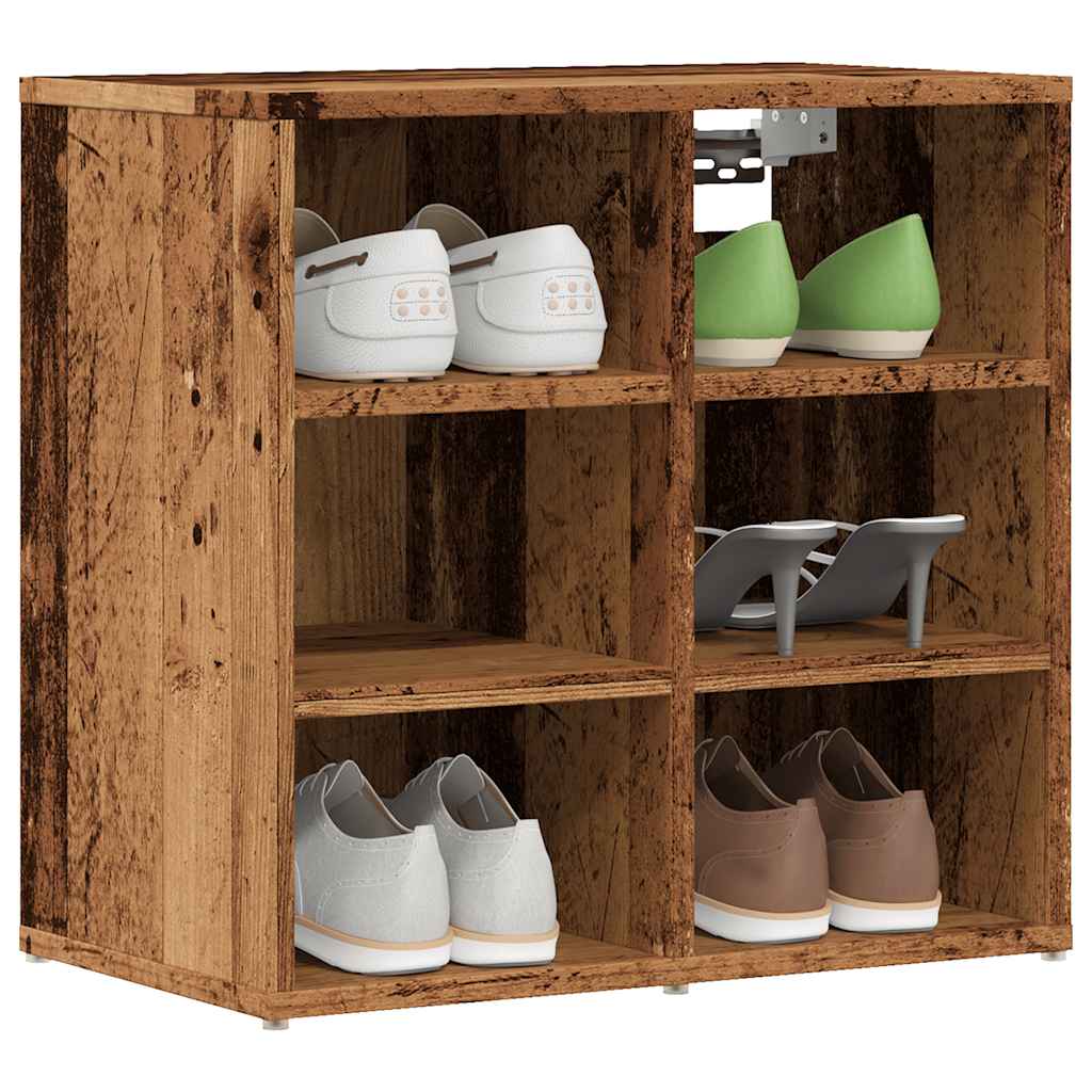 SUNDOWN Small Shoe Cabinet Old Wood - Design Hut