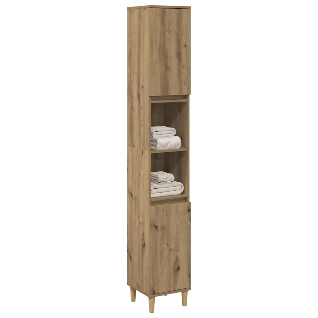 Bathroom Cabinet Artisan Oak 30x30x190 cm Engineered Wood - Style and Chic