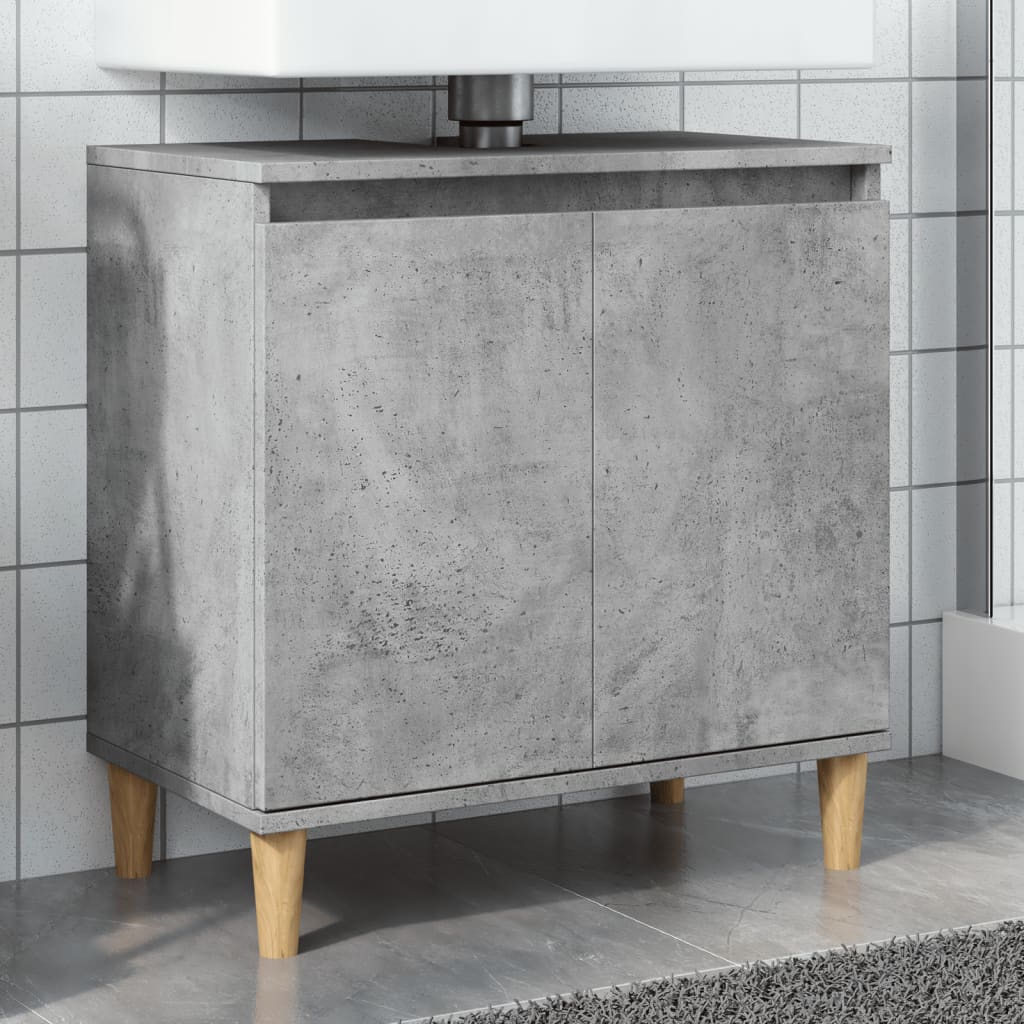 Sink Cabinet Concrete Grey 58x33x60 cm Engineered Wood - Merkel Designers