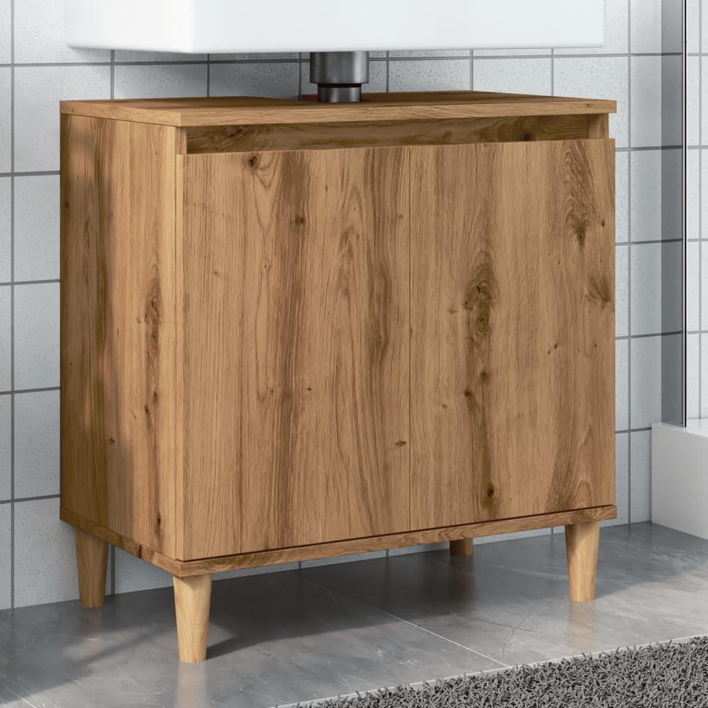 Sink Cabinet Artisan Oak 58x33x60 cm Engineered Wood - Merlin Deals
