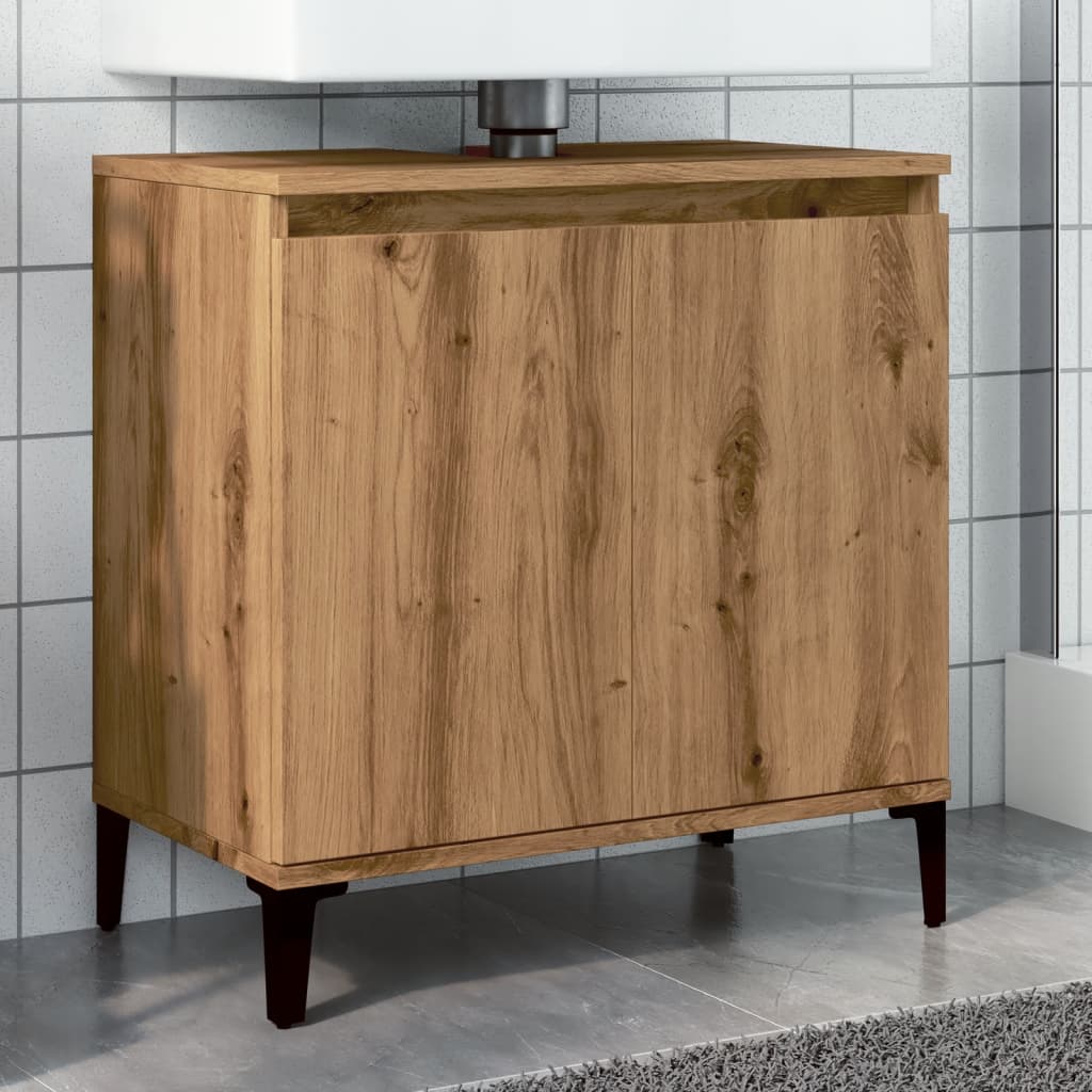 Sink Cabinet Artisan Oak 58x33x60 cm Engineered Wood - Sid & Sam