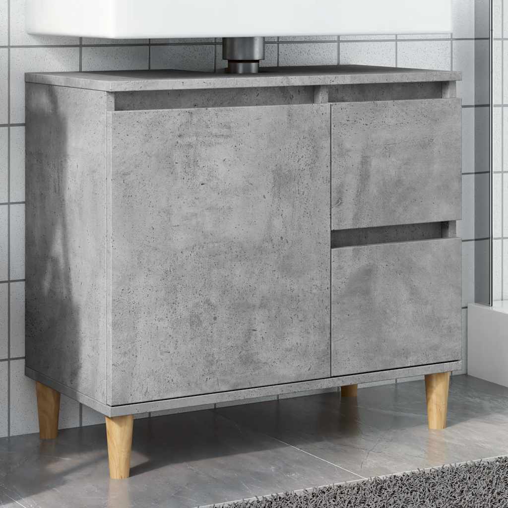 Sink Cabinet Concrete Grey 65x33x60 cm Engineered Wood - Style and Chic