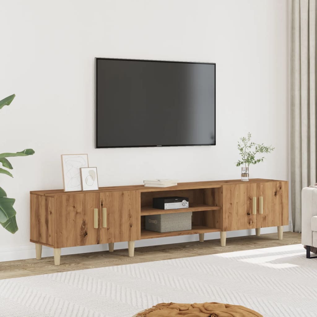 TV Cabinet Artisan Oak 180x31.5x40 cm Engineered Wood - Charlotte Dunes