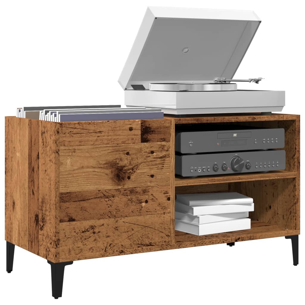 Record Cabinet Old Wood 84.5x38x48 cm Engineered Wood - Casper Homes