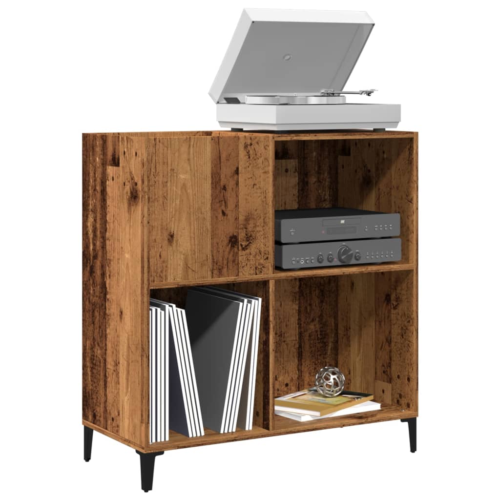 Record Cabinet Old Wood 84.5x38x89 cm Engineered Wood - R and M Furniture