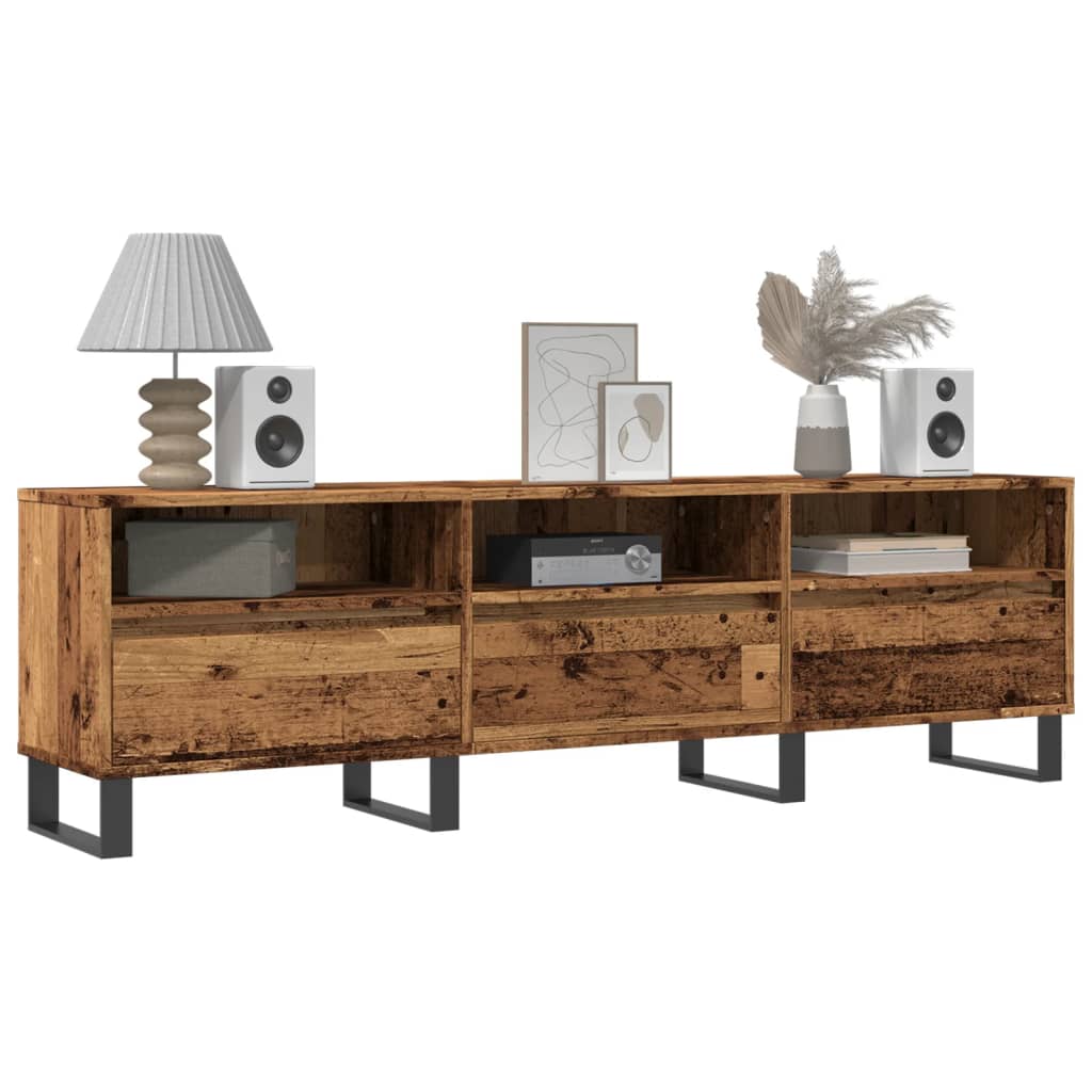 TV Cabinet Old Wood 150x30x44.5 cm Engineered Wood - Direct Imports