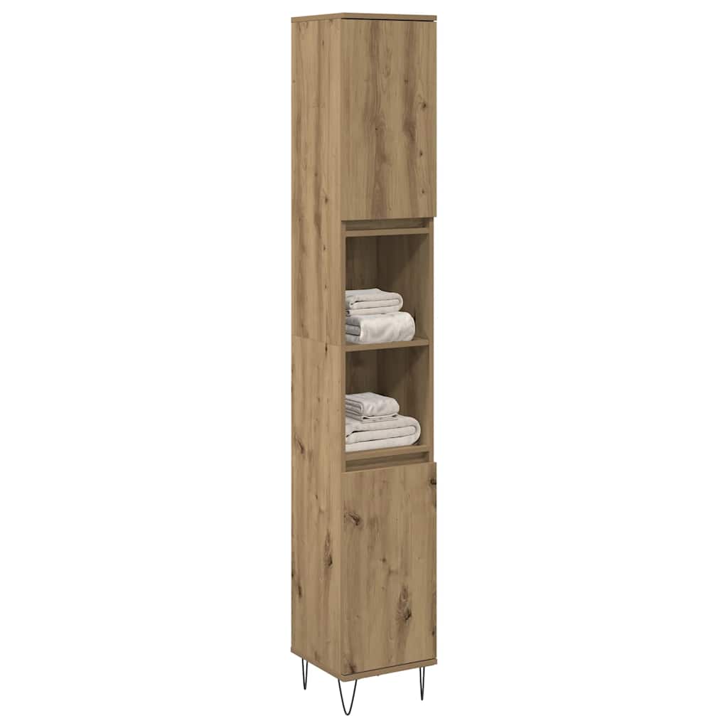 Bathroom Cabinet Artisan Oak 30x30x190 cm Engineered Wood - Style and Chic