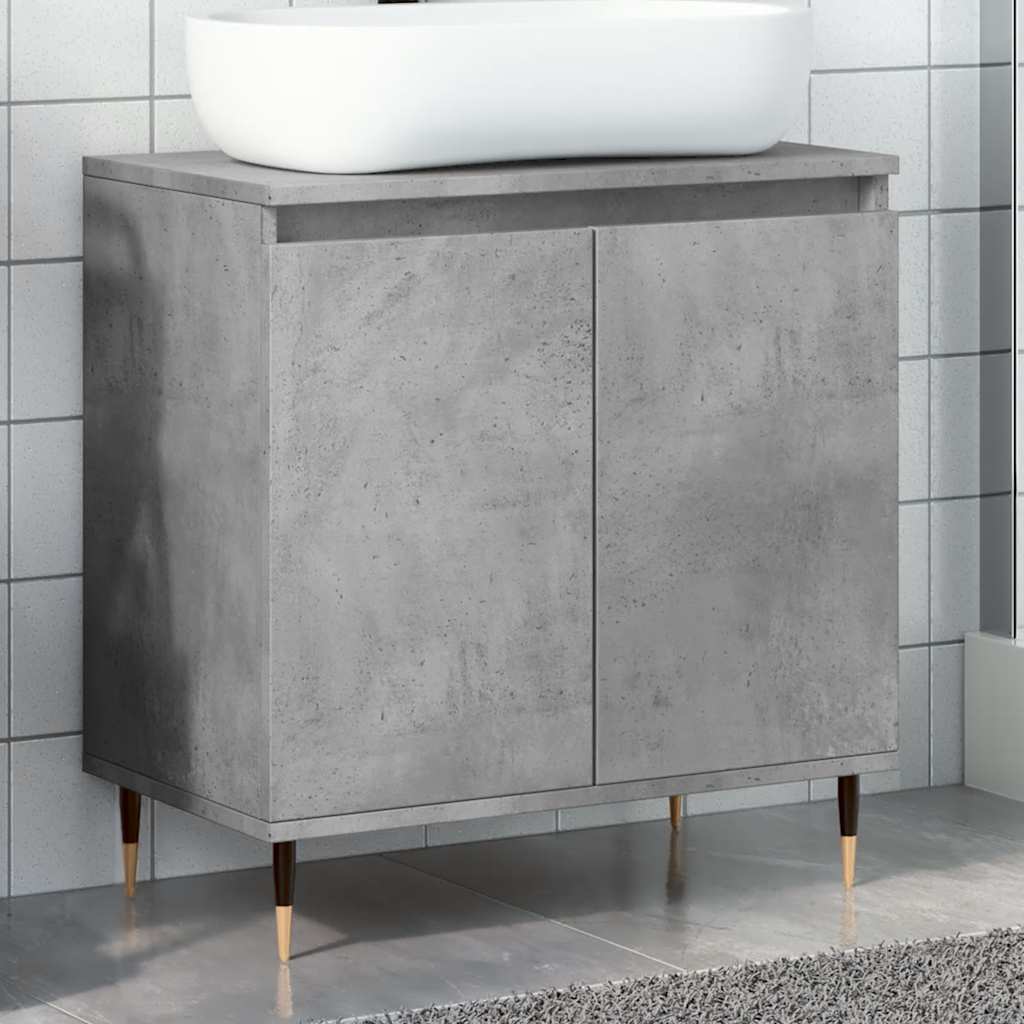 Bathroom Cabinet Concrete Grey 58x33x60 cm Engineered Wood - Design Hut