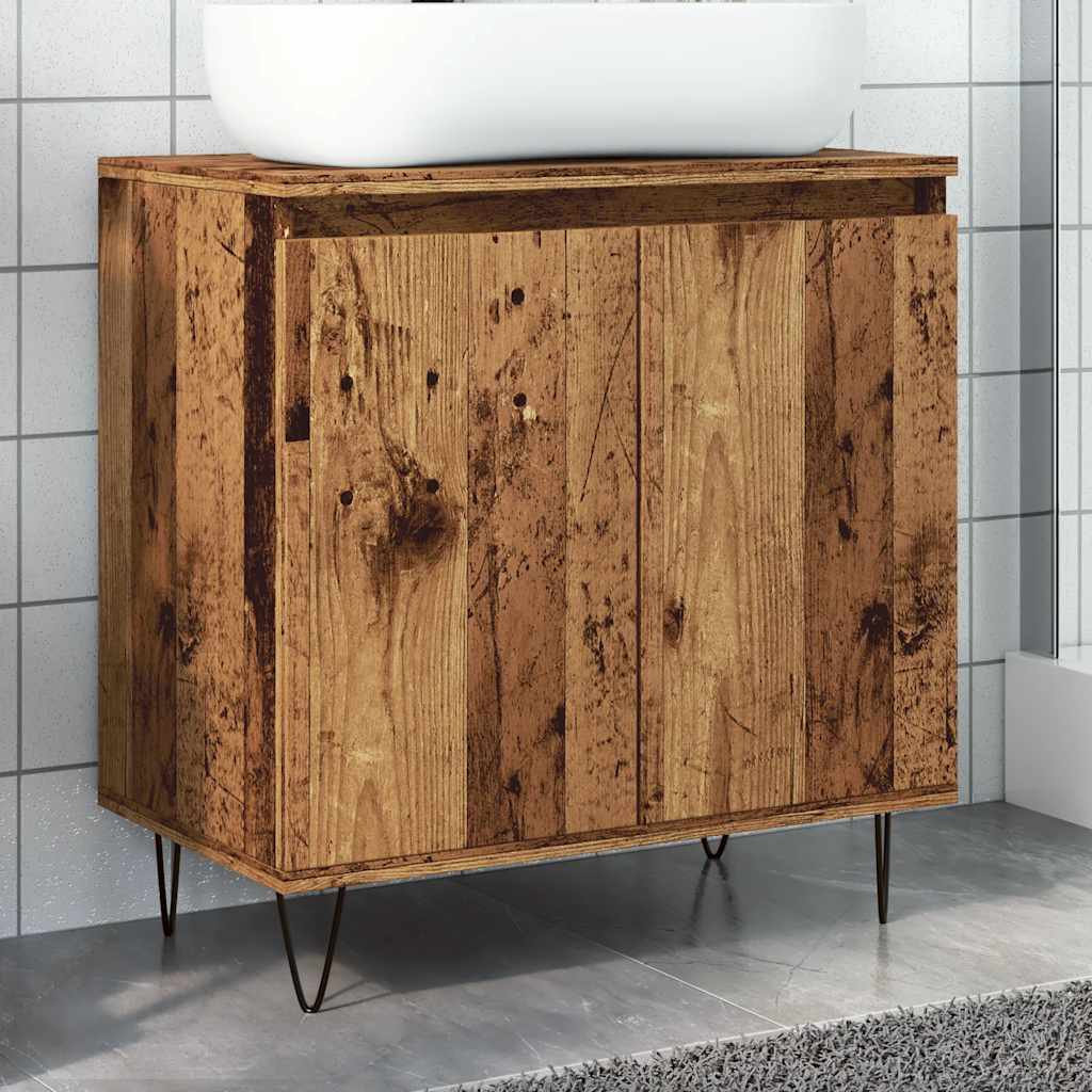 Bathroom Cabinet Old Wood 58x33x60 cm Engineered Wood - Tyrell & Tyrell