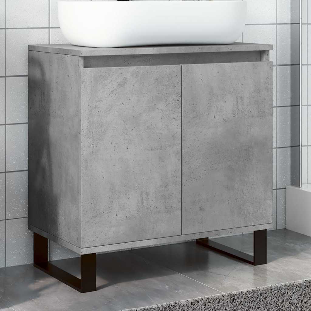 Bathroom Cabinet Concrete Grey 58x33x60 cm Engineered Wood - Style and Chic