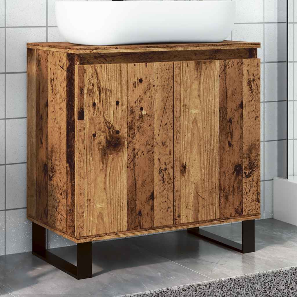 Bathroom Cabinet Old Wood 58x33x60 cm Engineered Wood - Casper Homes