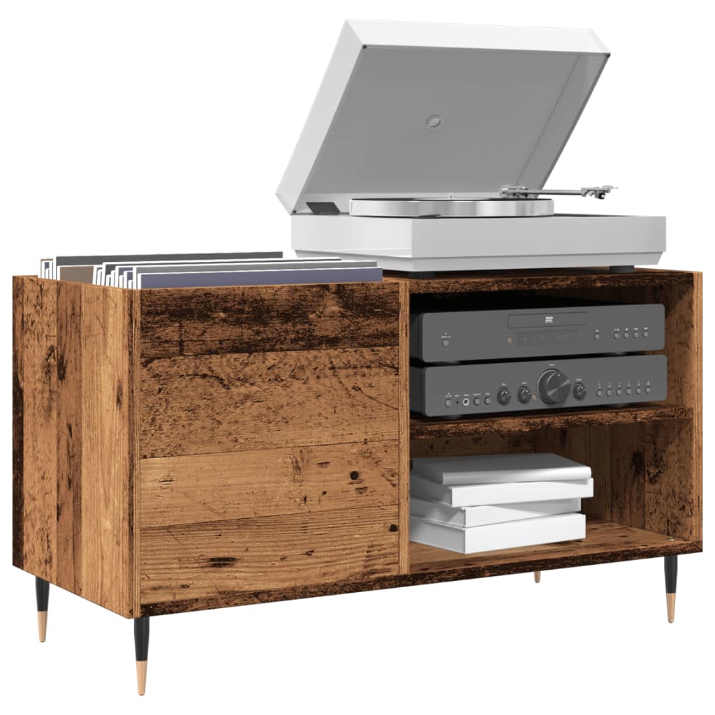 Record Cabinet Old Wood 84.5x38x48 cm Engineered Wood - All Things Good