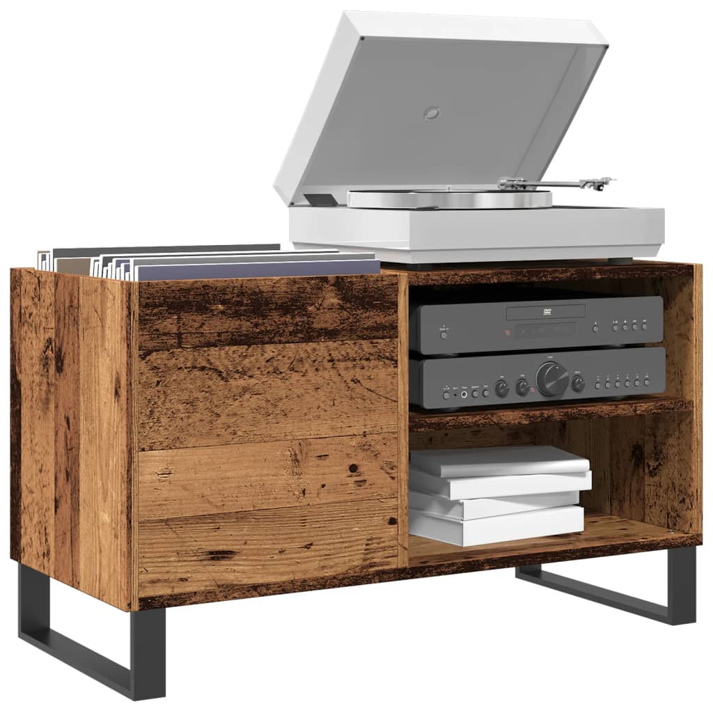 Record Cabinet Old Wood 84.5x38x48 cm Engineered Wood - R and M Furniture