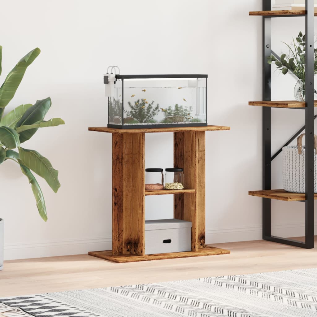 Aquarium Stand Old Wood 60x30x60 cm Engineered Wood - Merkel Designers