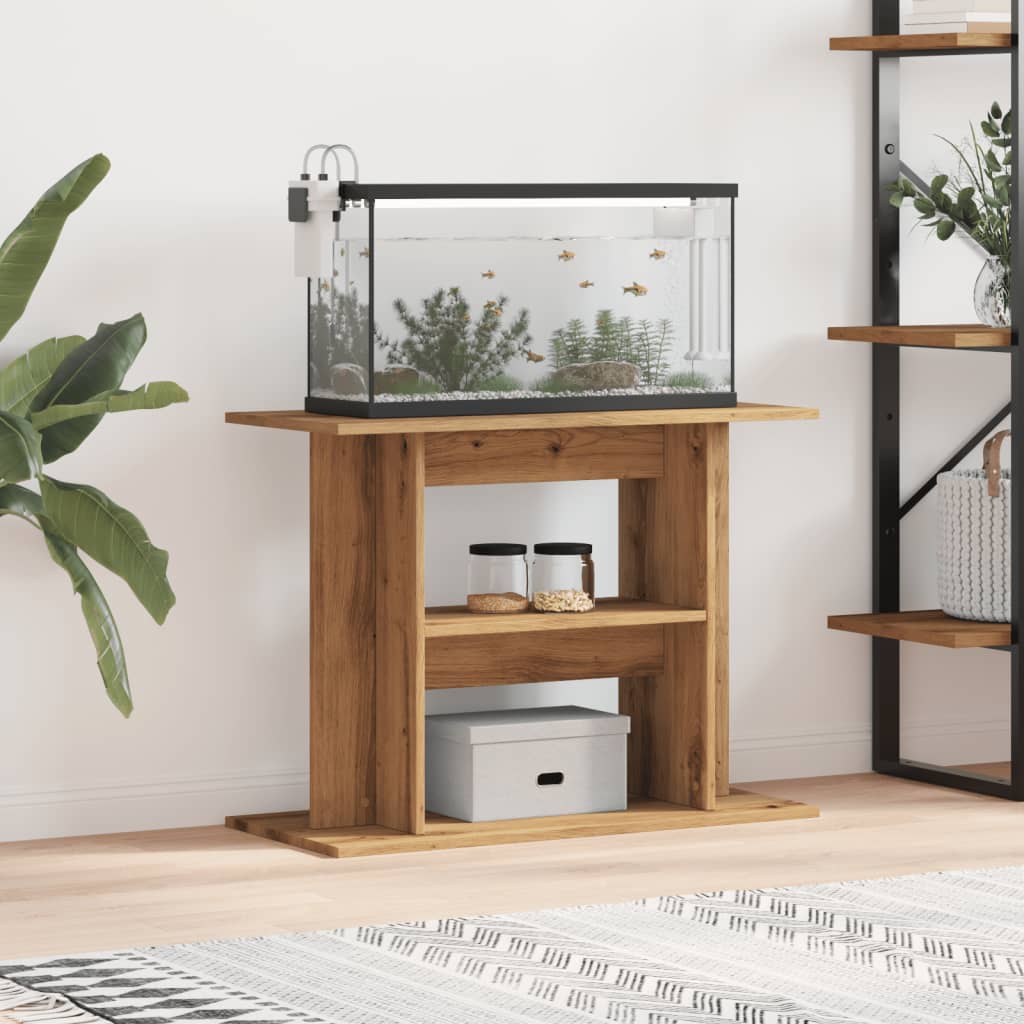 Aquarium Stand Artisan Oak 80x35x60 cm Engineered Wood - Merkel Designers