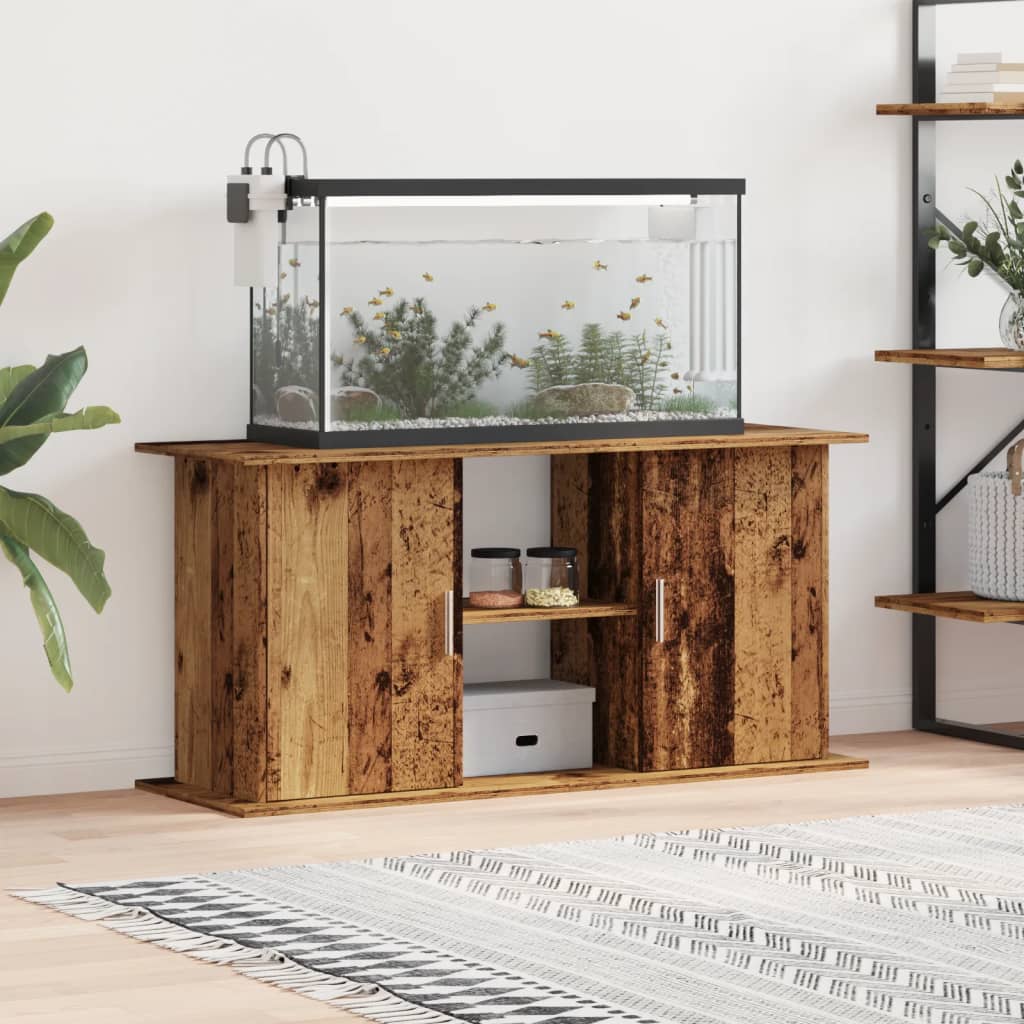 Aquarium Stand Old Wood 121x41x58 cm Engineered Wood - Unbeatable Bargains