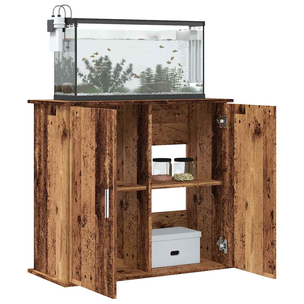 Aquarium Stand Old Wood 81x36x73 cm Engineered Wood - Style and Chic