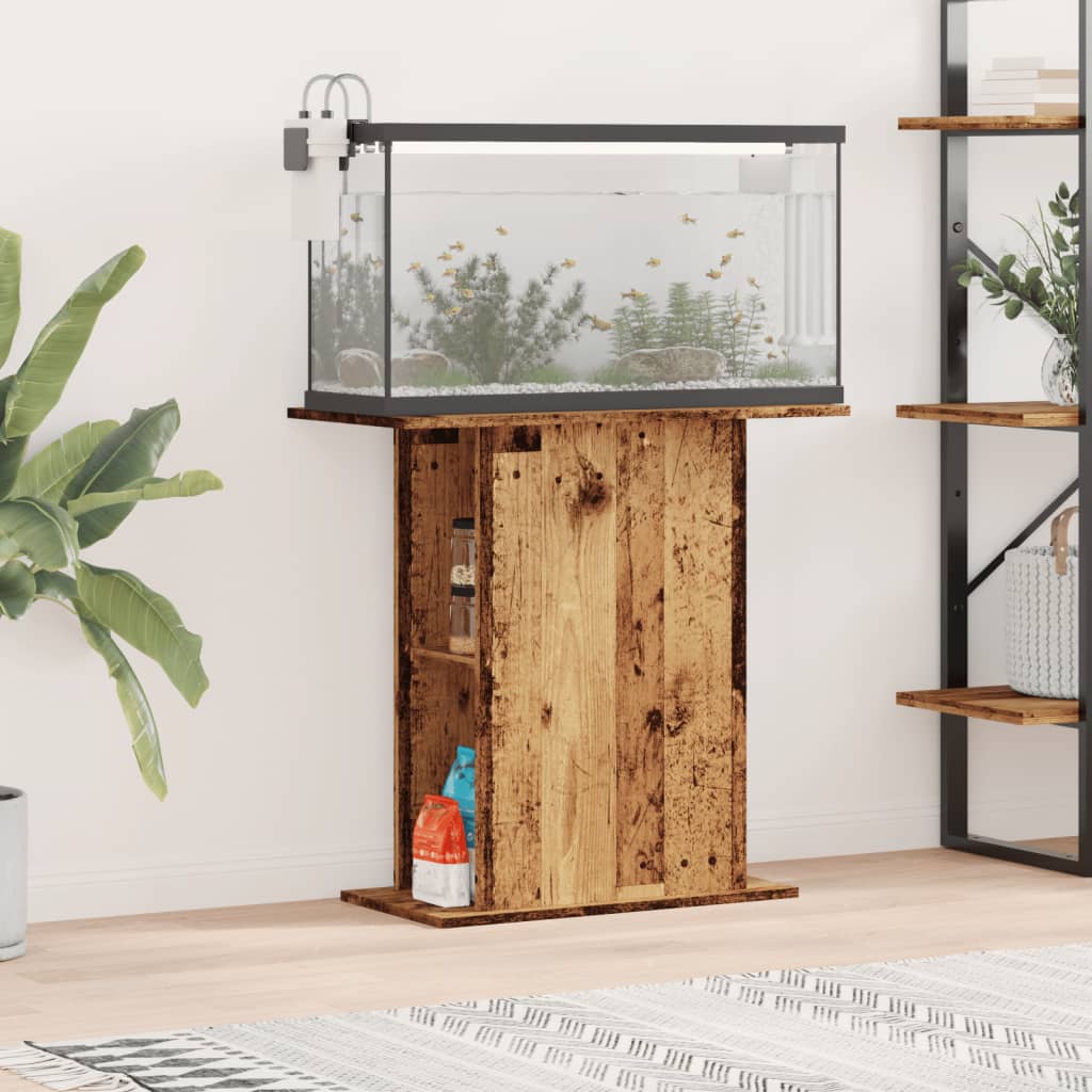 Aquarium Stand Old Wood 36x75x72.5 cm Engineered Wood - Tyrell & Tyrell