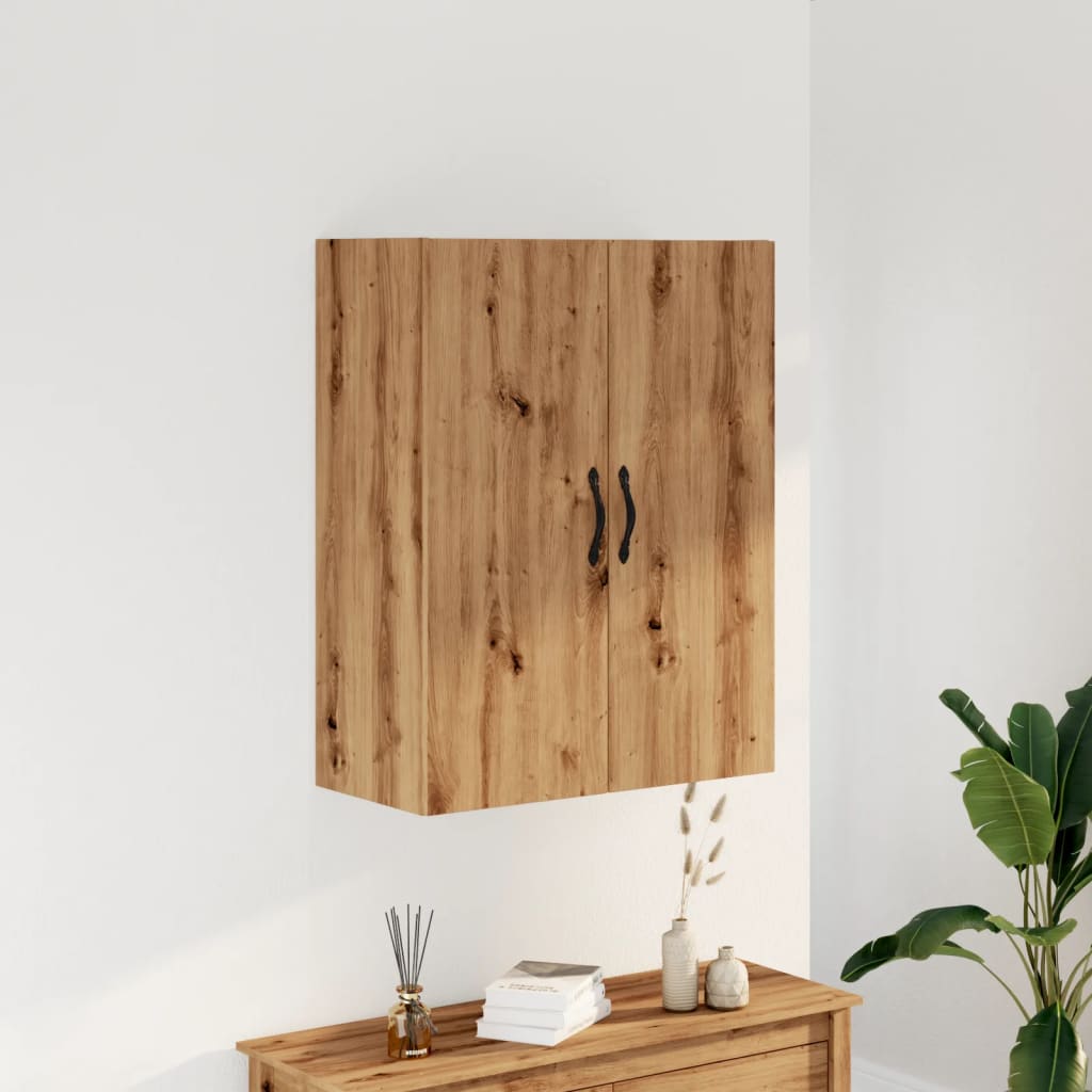 Wall Mounted Cabinet Artisan Oak 69.5x34x90 cm Engineered Wood - Decor Base