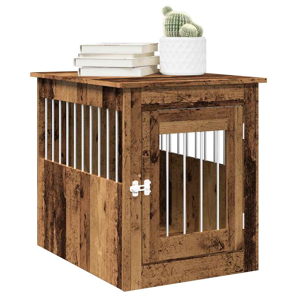 Dog Crate Furniture Old Wood 55x75x65 cm Engineered Wood - Millennium Furniture