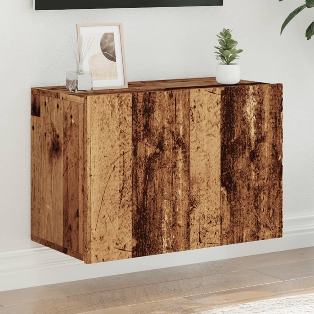 TV Cabinet Wall-mounted Old Wood 60x30x41 cm - Design Hut