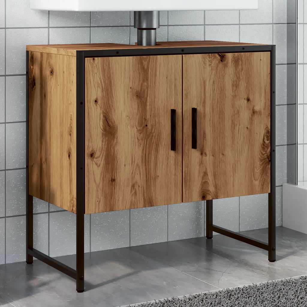 Bathroom Sink Cabinet Artisan Oak 60x33x60 cm Engineered Wood - Direct Imports