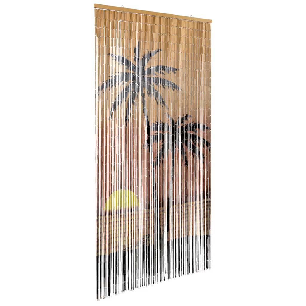 Insect Door Curtain Palm Tree Print 90x220 cm Bamboo - Style and Chic