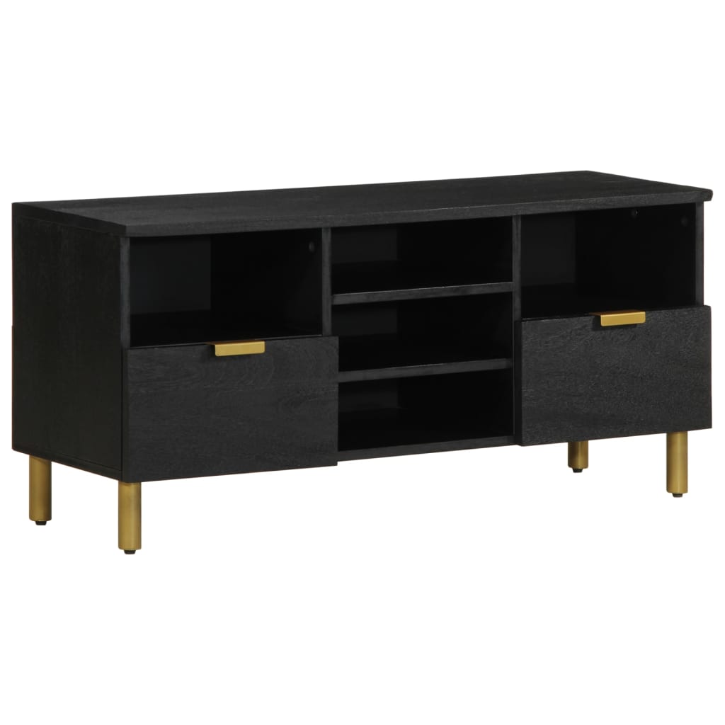 TV Cabinet Black 100x33x46 cm Engineered Wood - Decor Base