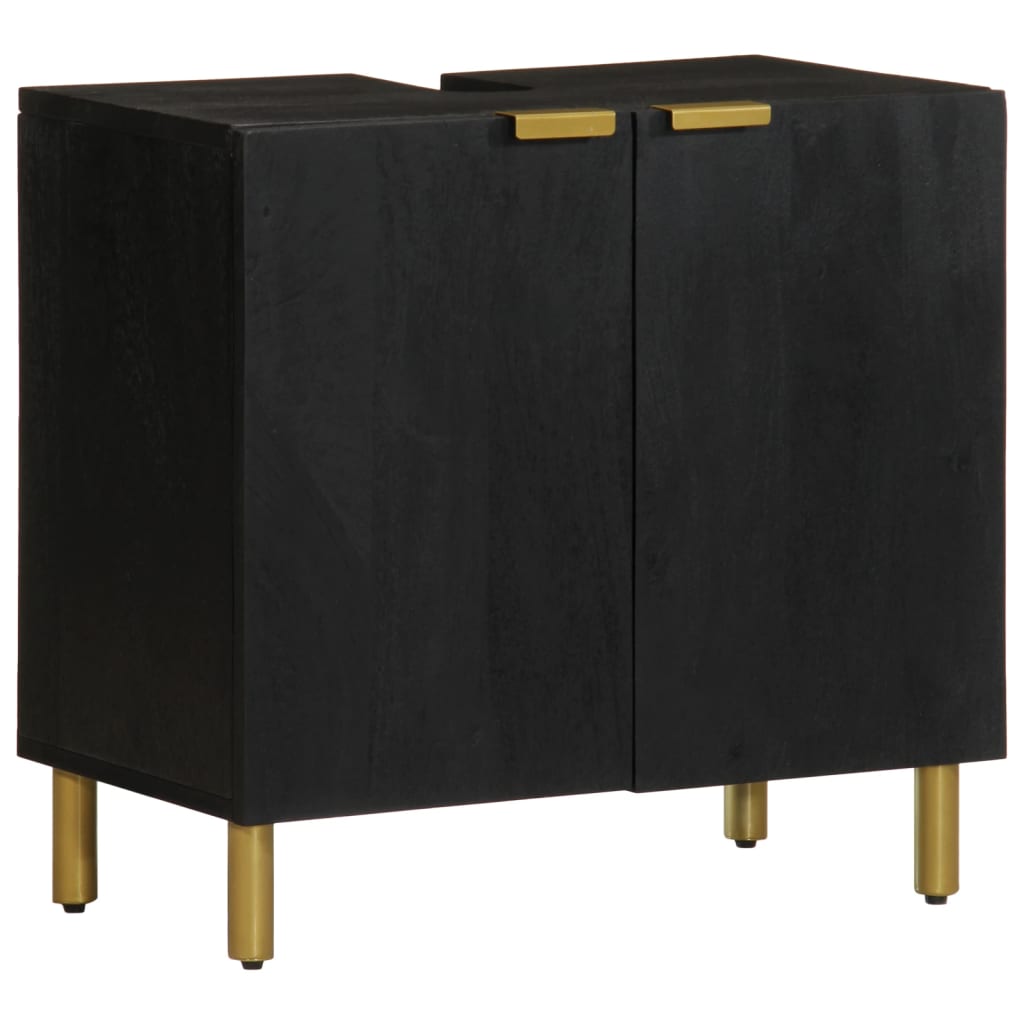 Bathroom Sink Cabinet Black 62x33x58 cm Engineered Wood - Casper Homes