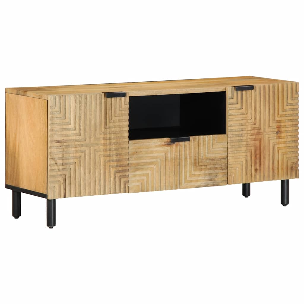 TV Cabinet Brown 105x33x46 cm Solid Wood Mango - Unbeatable Bargains