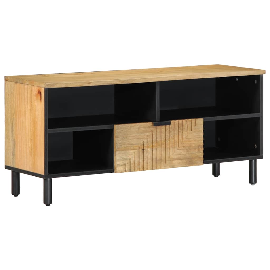 TV Cabinet Brown 100x33x46 cm Solid Wood Mango - Millennium Furniture