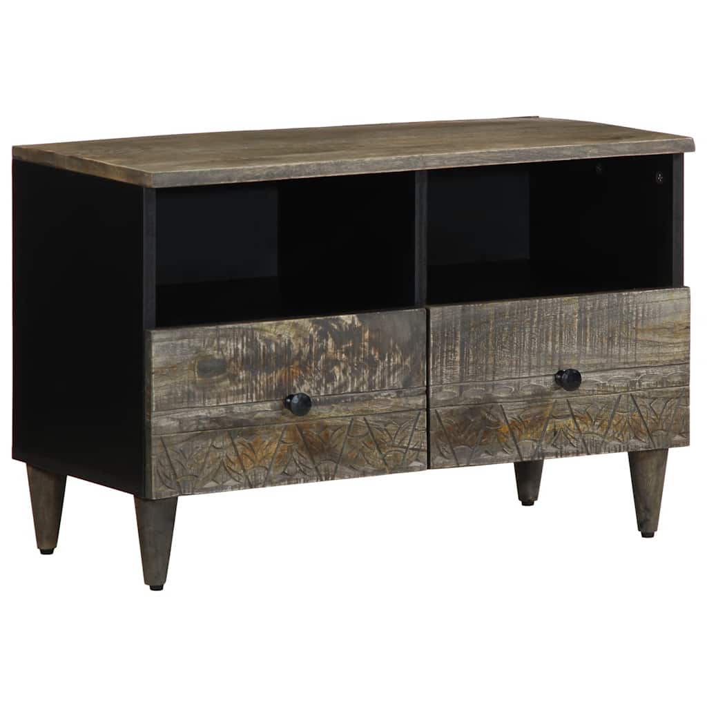 TV Cabinet Light Grey 70x33.5x46 cm Solid Wood Mango - Style and Chic