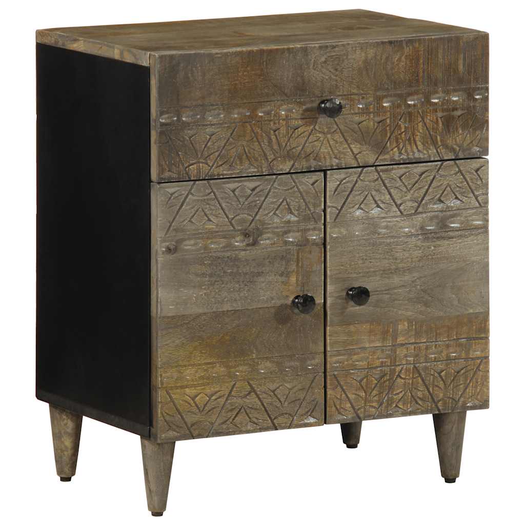 Bedside Cabinet Light Grey 50x33x60 cm Solid Wood Mango - Casper Homes